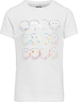 Only t-shirt meisjes - wit -  KONsmiley - maat 134/140
