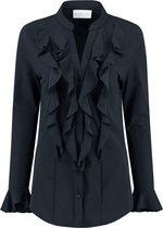 Helena Hart Blouse Volant in Marine in S
