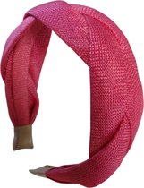 Jessidress® Bruids Diademen Hoofdband Luxe Haarband Dames diadeem met knoop - Fushia