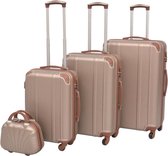 Vierdelige trolleyset hardcase champagne