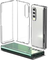 Samsung Z Fold 3 Hoesje - Samsung Galaxy Z Fold 3 hoesje case siliconen hoes cover transparant