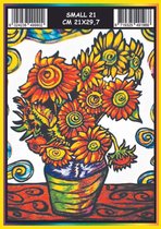 Color Velvet - Kleurplaat Zonnebloemen - Zonder stiften