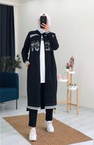 Grote maten dameskleding 6XL Hijab Trainingspak Set | Trainingspak Vrouwen Hijab Tool | Driedelig pak 3 deel