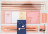 Stationery set SushiSunday met pen, potlood, memoblaadjes en een puntenslijper K-PM640082