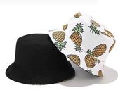 Mooie Summer Bucket Hat Wit- Dubbelzijdig, Vouwbaar - Zomer zonnehoed UV-bescherming- Vissershoed dubbelzijdig -Emmerhoed - Bucket hat |Outdoor| Vakantie| Vissen| Wandelen