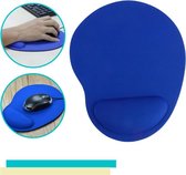 Lynnz® Muismat met polssteun ergonomisch blauw | gel - anti RSI - ergonomische muismat - muis - muismatten - rechtshandig - gaming - kantoor