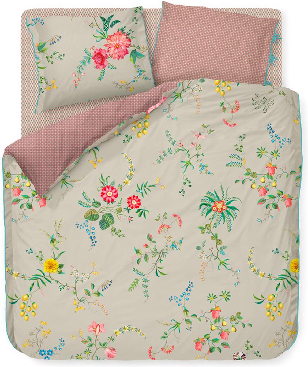 Pip Studio Fleur Grandeur dekbedovertrek - Lits-Jumeaux XL - 260x200/220 - Khaki