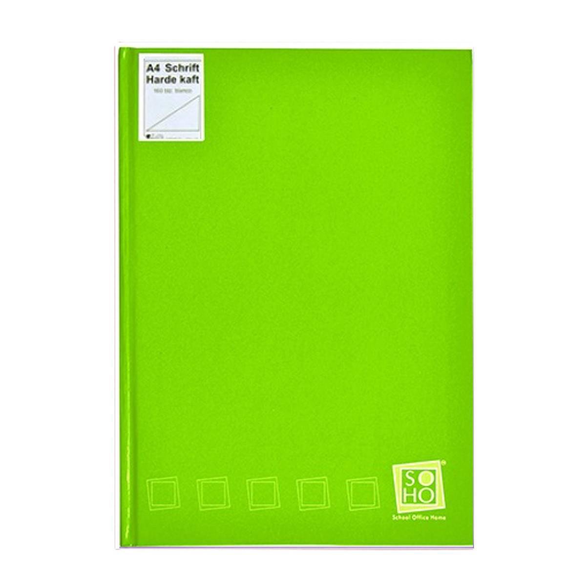 Groot Notitieboek A4 met harde kaft - Blanco inhoud - Limegroen Hoogglans - Gratis Verzonden