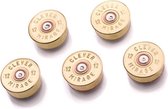 Lucky Shot USA - 12 Gauge shotgun magneetjes - koper - 5 stuks
