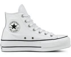 Converse Chuck Taylor All Star Lift Hi Hoge sneakers - Leren Sneaker - Dames - Wit - Maat 38
