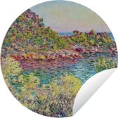 Tuincirkel Landschap bij Montecarlo - Claude Monet - 120x120 cm - Ronde Tuinposter - Buiten XXL / Groot formaat!
