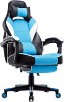 MILO GAMING Rally M1 Gaming Stoel - Gamestoel met Voetensteun - Gaming Chair - Blauw