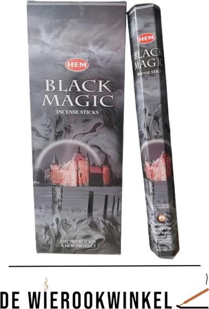 HEM De Wierookwinkel – Doos - Wierook - Black Magic - Zwarte Magie - Black Magic Wierook - Wierookstokjes Black Magic - (HEM) - Wierooksticks - Incense sticks - 6 Kokers - 120 Stokjes