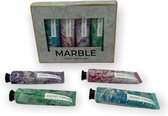 Kinky Pleasure - Marble Hand Cream Set - Verzorgende Handcrème Met SheaButter & Aloë Vera - 4x 50ml