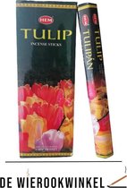 De Wierookwinkel – Doos - Wierook - Tulpen - Tulp - Tulip - Tulpen Wierook - Wierookstokjes Tulpen - (HEM) - Wierooksticks - Incense sticks - 6 Kokers - 120 Stokjes