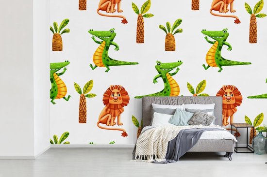 Papier peint - Papier peint Jungle - Papier peint photo - Crocodile - Largeur 420 cm x hauteur 280 cm