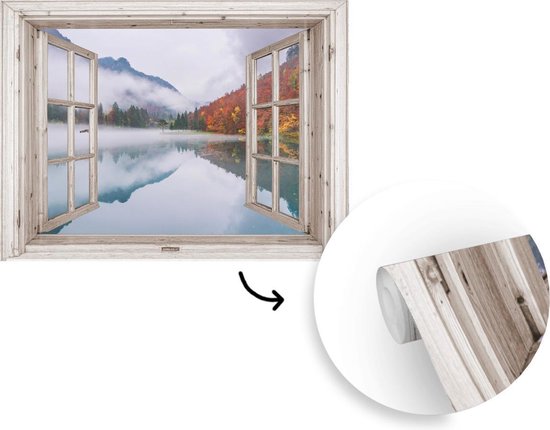 Papier peint - Papier peint photo peint Transparent - Automne - Brouillard - Largeur 320 cm x hauteur 240 cm