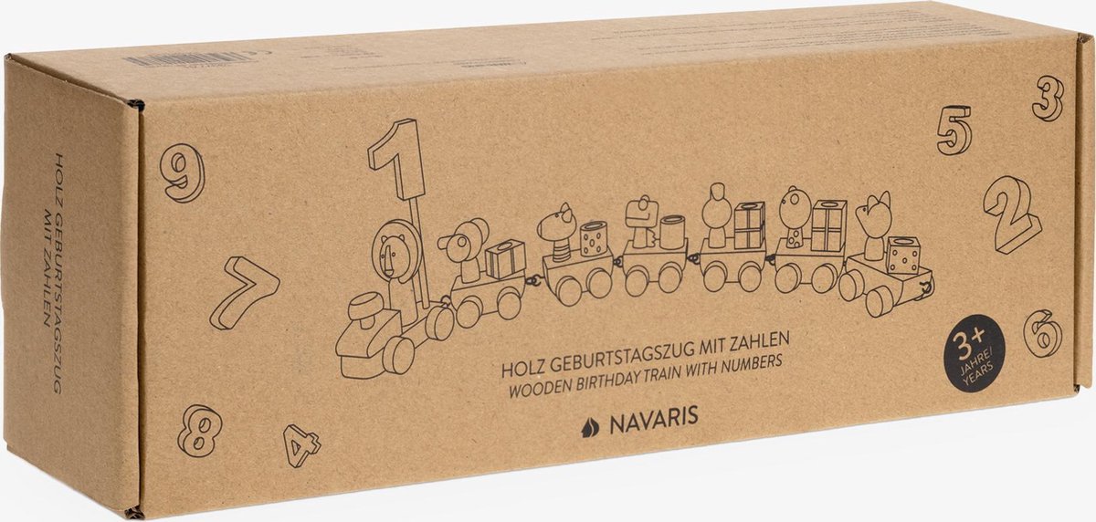 Goki Houten Verjaardagstrein, 10dlg. ... | Lobbes Speelgoed België