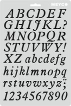 Sjabloon Alfabet Cursief  26mm hoge letters