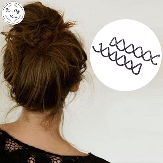 Épingle à cheveux en spirale - Coiffure - Volume dans les cheveux - Épingle à cheveux - Staart sans élastique