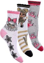 LOL Surprise 3 paar sokken met Glitter - LOLstyle - maat 27/30