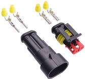 Superseal connector 2 polig - QSP Products - SET 1x man + 1x vrouw