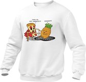 Heren Trui - Funny Pizza Pineapple - Grappig