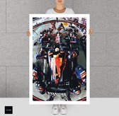 ALUXEM® F1MAX - Pitstop Award Red Bull Racing - Poster op Aluminium - Max Verstappen - 80x120 cm