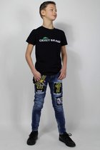 Jongens slim fit jeans the blue yellow maat 122