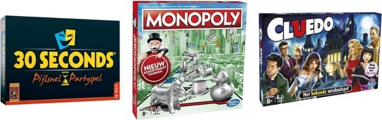 Afbeelding van het spel Spellenbundel - 3 Stuks - 30 Seconds & Monopoly Classic & Cluedo