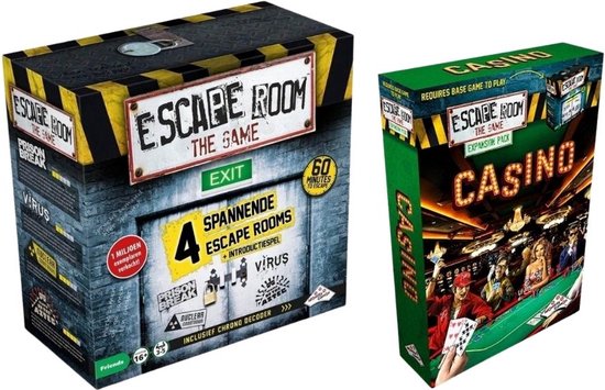 Afbeelding van het spel Spellenbundel - 2 Stuks - Escape Room - The Game basisspel & Uitbreiding Casino