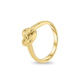 Xoo - Ring - Aanschuifring - Knoop - Knot - Minimalistische sieraden - Roestvrijstaal - RVS - Goud - Maat 18