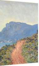 La Corniche bij Monaco, Claude Monet - Foto op Dibond - 40 x 60 cm