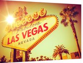 Welcome to Fabulous Las Vegas bord onder felle zon - Foto op Dibond - 90 x 60 cm
