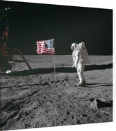 Armstrong photographs Buzz Aldrin (maanlanding) - Foto op Dibond - 40 x 40 cm