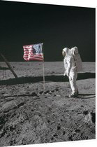 Armstrong photographs Buzz Aldrin (maanlanding) - Foto op Dibond - 30 x 40 cm