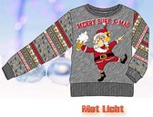 Kerst Trui Met Lampjes | Maat M | Merry Burp X-Mas | Grappige Kersttrui met lichtjes | Foute Kersttrui | Met verlichting | Knipperende Lampjes