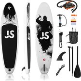 Bol.com Opblaasbaar Sup Board Incl. Elektrische pomp | Stand up Paddle Board | Complete Set | 335x82x15cm | Wit/Zwart aanbieding