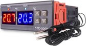 Digitale Temperatuurregelaar 230V SCT-3008 - 2 Kanaals - 2 Relais - Thermoregulator - Temperatuur Regelaar - Thermometer - Controler - 110V~230V - Thermostaat - Controller - STC 3008 - Verwar