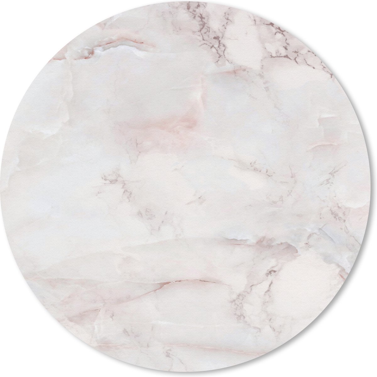 Muismat rond 20x20 cm - Mousepad Marmer - Oud - Roze - Ronde muismatten