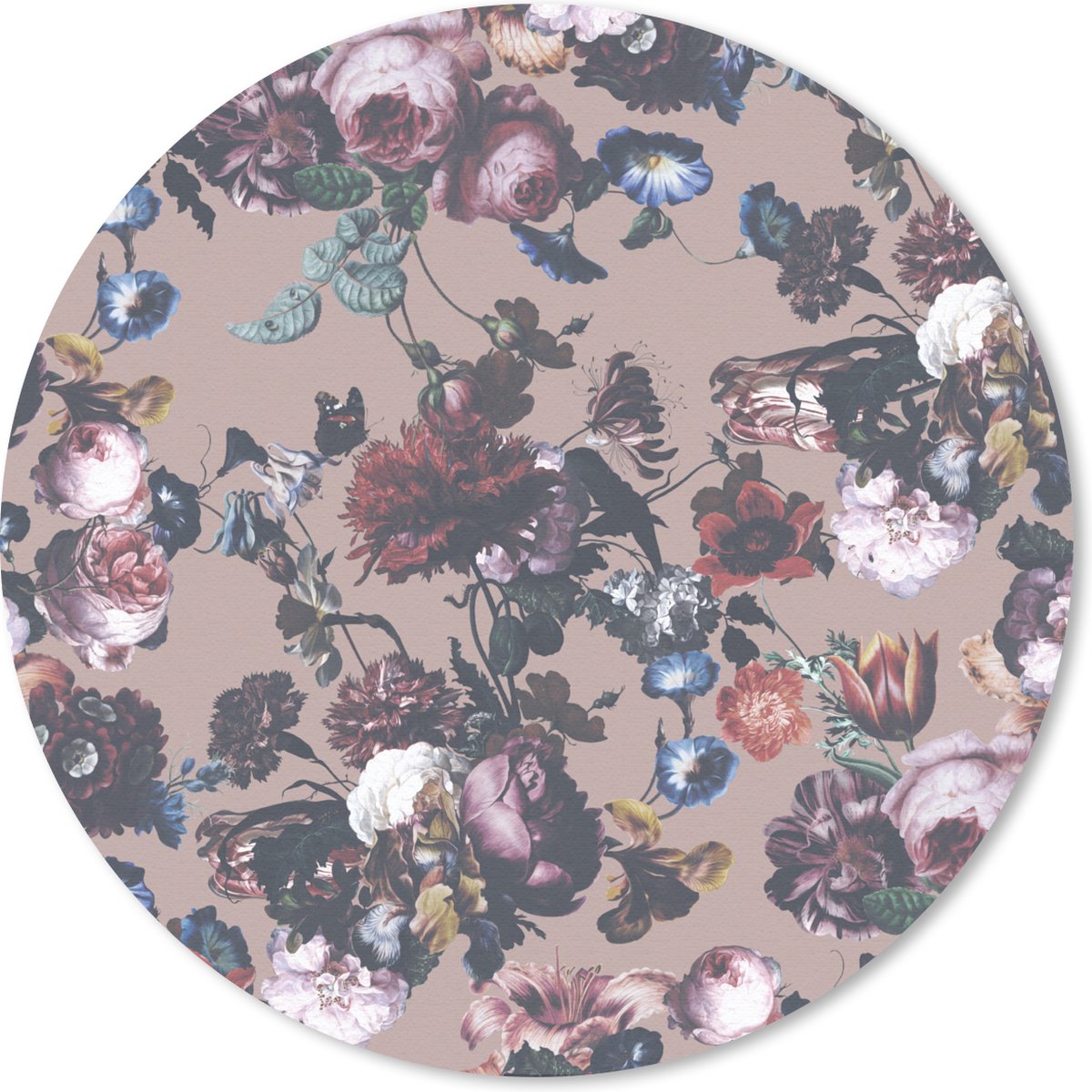Muismat rond 30x30 cm - Mousepad Bloemen - Rozen - Tuin - Ronde muismatten