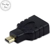 Micro HDMI - Micro HDMI naar HDMI female - HDMI - Adapter - HDMI verloopstekker