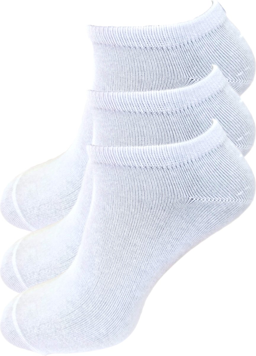 Takoda 100% organisch katoen enkel sokken heren wit 3 paar maat 38-43