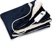 Navaris XXL warmtedeken voor 2 personen - Elektrische deken met 3 standen en timer - Bovendeken - 180 x 130 cm - Fluweelzacht - Wasbaar