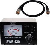 Compteur SWR/PWR K-PO SWR 430 + Câble PL-PL 90 CM - Radio CB