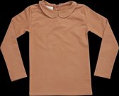 Peterpan Kraag Long Sleeve Shirt | Caramel Fudge | Maat 80/86 | Blossom Kids