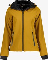 Kjelvik dames outdoor softshell jas - Geel - Maat S - Winddicht - Ademend materiaal