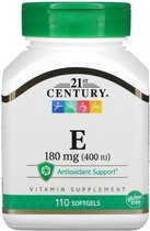 Voordeelpakket: Vitamine E / 180 mg (400 IU) /  21st Century Vitamins / 2 x 110 stuks softgels