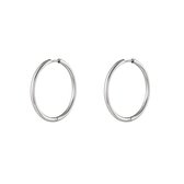 RVS oorbellen hoops - Yehwang - Oorringen - One size - Zilver
