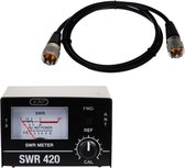 Compteur SWR K-PO SWR 420 + Câble PL-PL 90 CM - Radio CB